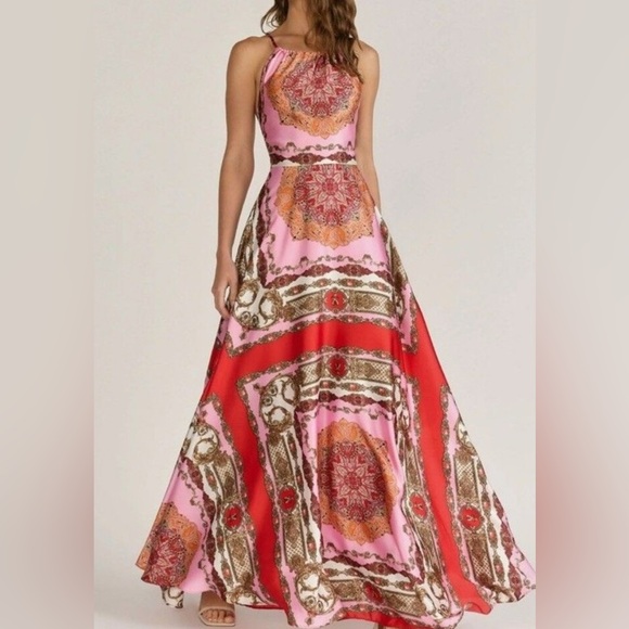 Aakaa Dresses New Aakaa Elegant Pink And Red Maxi Dress Poshmark — free download